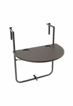 VCM. Balkonhängetisch Balkontisch Wandklapptisch Hängetisch Stabil 59 X40 Cm Braun Braun