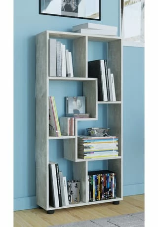 VCM. - My Home Holz Standregal Bücherregal Medienregal Aufbewahrung Raumteiler Deko Regal Blina Gesamt: Breite 60cm, Höhe 119cm, Tiefe 20cm 2 VCM. - My Home Holz Standregal Bücherregal Medienregal Aufbewahrung Raumteiler Deko Regal Blina Gesamt: Breite 60cm, Höhe 119cm, Tiefe 20cm – Bild 2