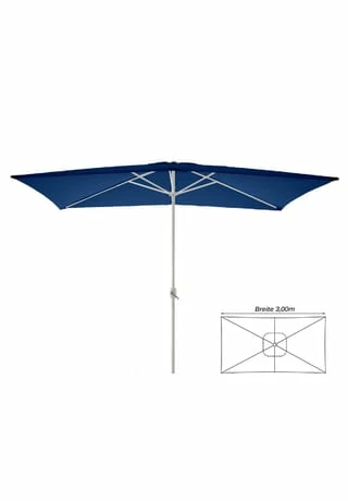 VCM. Sonnenschirm Eckig 2x3m Blau Mit Kurbel Marktschirm Rechteckschirm Sonnenschutz Blau 5 VCM. Sonnenschirm Eckig 2x3m Blau Mit Kurbel Marktschirm Rechteckschirm Sonnenschutz Blau – Bild 5