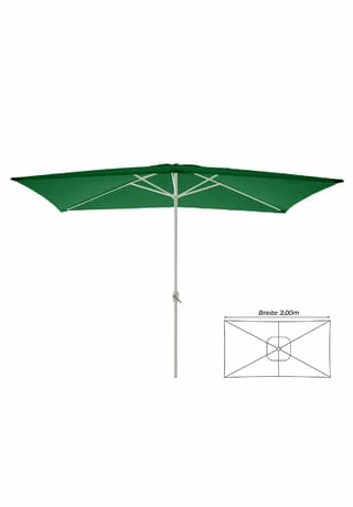 VCM. Sonnenschirm Eckig 2x3m Grün Mit Kurbel Marktschirm Rechteckschirm Sonnenschutz Grün 5 VCM. Sonnenschirm Eckig 2x3m Grün Mit Kurbel Marktschirm Rechteckschirm Sonnenschutz Grün – Bild 5