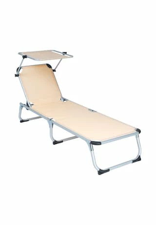 VCM. Sonnenliege Sonnendach Beige 187x57x30 Cm Alu Campingliege Klappbar Beige 1 VCM. Sonnenliege Sonnendach Beige 187x57x30 Cm Alu Campingliege Klappbar Beige
