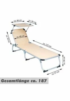 VCM. Sonnenliege Sonnendach Beige 187x57x30 Cm Alu Campingliege Klappbar Beige 13 VCM. Sonnenliege Sonnendach Beige 187x57x30 Cm Alu Campingliege Klappbar Beige -Wohn-esszimmer Verkäufe unnamed file 1917