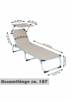 VCM. Sonnenliege Sonnendach Grau 187x57x30 Cm Alu Campingliege Klappbar Grau 12 VCM. Sonnenliege Sonnendach Grau 187x57x30 Cm Alu Campingliege Klappbar Grau -Wohn-esszimmer Verkäufe unnamed file 1923