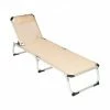 VCM. Gartenliege Sonnenliege Beige Kissen 187x57x30cm Liege Alu Klappbar Beige