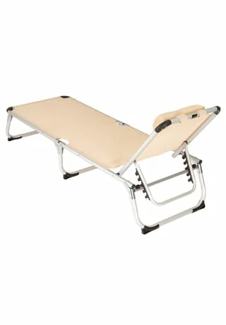 VCM. Gartenliege Sonnenliege Beige Kissen 187x57x30cm Liege Alu Klappbar Beige 2 VCM. Gartenliege Sonnenliege Beige Kissen 187x57x30cm Liege Alu Klappbar Beige – Bild 2