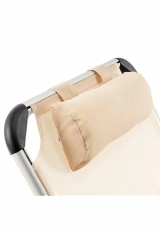 VCM. Gartenliege Sonnenliege Beige Kissen 187x57x30cm Liege Alu Klappbar Beige 5 VCM. Gartenliege Sonnenliege Beige Kissen 187x57x30cm Liege Alu Klappbar Beige – Bild 5