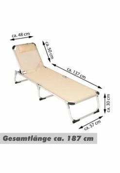 VCM. Gartenliege Sonnenliege Beige Kissen 187x57x30cm Liege Alu Klappbar Beige 13 VCM. Gartenliege Sonnenliege Beige Kissen 187x57x30cm Liege Alu Klappbar Beige -Wohn-esszimmer Verkäufe unnamed file 1938