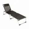 VCM. Gartenliege Sonnenliege Schwarz Kissen 187x57x30cm Liege Klappbar Schwarz