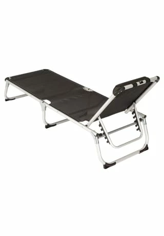 VCM. Gartenliege Sonnenliege Schwarz Kissen 187x57x30cm Liege Klappbar Schwarz 2 VCM. Gartenliege Sonnenliege Schwarz Kissen 187x57x30cm Liege Klappbar Schwarz – Bild 2