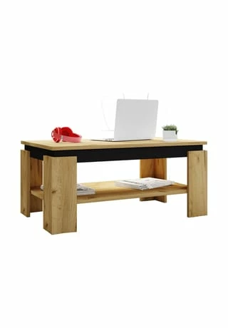 VCM. - My Home Holz Beistelltisch Couchtisch Sofatisch Wohnzimmertisch Rolas Honig-Eiche / Schwarz 1 VCM. - My Home Holz Beistelltisch Couchtisch Sofatisch Wohnzimmertisch Rolas Honig-Eiche / Schwarz