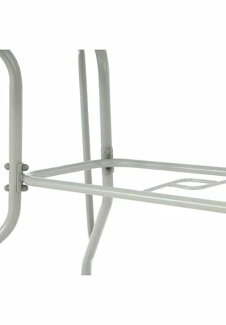 VCM. Bistrotisch Gartentisch Balkontisch Rahmen Grau 110 Cm Eckig Mit Glasplatte Silber 4 VCM. Bistrotisch Gartentisch Balkontisch Rahmen Grau 110 Cm Eckig Mit Glasplatte Silber – Bild 4