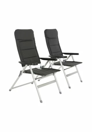 VCM. 2er Set Campingstuhl Extrastarke Polsterung Gartenstuhl Klappstuhl Alu-Stuhl Schwarz 1 VCM. 2er Set Campingstuhl Extrastarke Polsterung Gartenstuhl Klappstuhl Alu-Stuhl Schwarz