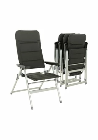 VCM. 4er Set Campingstuhl Extrastarke Polsterung Gartenstuhl Klappstuhl Alu-Stuhl Grau 1 VCM. 4er Set Campingstuhl Extrastarke Polsterung Gartenstuhl Klappstuhl Alu-Stuhl Grau