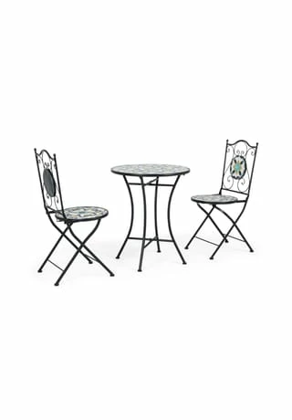 PURE DAY Outdoor-Möbel-Set, 3-tlg. Viola Grau 1 PURE DAY Outdoor-Möbel-Set, 3-tlg. Viola Grau