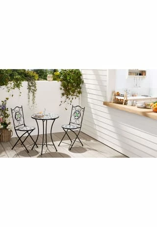 PURE DAY Outdoor-Möbel-Set, 3-tlg. Viola Grau 3 PURE DAY Outdoor-Möbel-Set, 3-tlg. Viola Grau – Bild 3