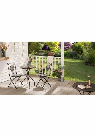 PURE DAY Outdoor-Möbel-Set, 3-tlg. Miriam Grau 3 PURE DAY Outdoor-Möbel-Set, 3-tlg. Miriam Grau – Bild 3