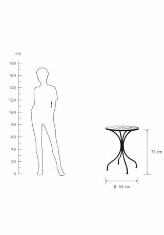 BUTLERS® PALAZZO Bistrotisch Blau-Creme 4 BUTLERS® PALAZZO Bistrotisch Blau-Creme – Bild 4