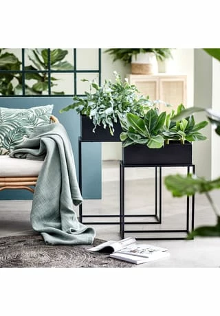 BUTLERS® PLANTA Pflanzkasten Mit Gestell B 45 X T 21cm Schwarz 2 BUTLERS® PLANTA Pflanzkasten Mit Gestell B 45 X T 21cm Schwarz – Bild 2