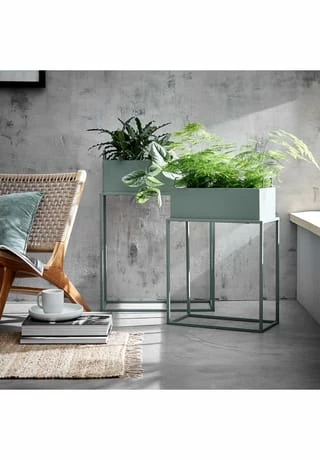 BUTLERS® PLANTA Pflanzkasten Mit Gestell B 55 X T 25cm Salbei 2 BUTLERS® PLANTA Pflanzkasten Mit Gestell B 55 X T 25cm Salbei – Bild 2