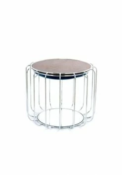 Kayoom Beistelltische Beistelltisch / Pouf Comfortable 110 Petrol / Silber