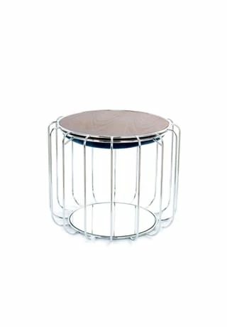 Kayoom Beistelltische Beistelltisch / Pouf Comfortable 110 Petrol / Silber 1 Kayoom Beistelltische Beistelltisch / Pouf Comfortable 110 Petrol / Silber