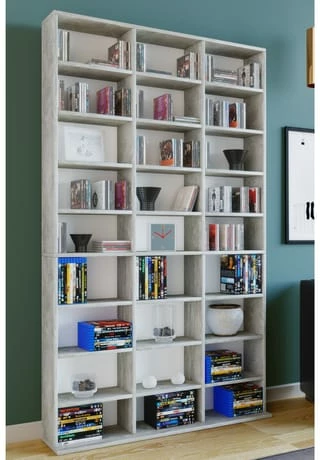 VCM. - My Home Holz CD DVD Standregal Bücherregal Medienregal Raumteiler Deko Regal Megosa XL Gesamt: Breite 102cm, Höhe 181cm, Tiefe 23cm 2 VCM. - My Home Holz CD DVD Standregal Bücherregal Medienregal Raumteiler Deko Regal Megosa XL Gesamt: Breite 102cm, Höhe 181cm, Tiefe 23cm – Bild 2