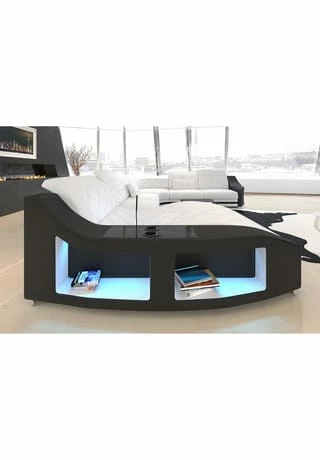 SOFA DREAMS Wohnlandschaft XXL Swing Weiß-schwarz 3 SOFA DREAMS Wohnlandschaft XXL Swing Weiß-schwarz – Bild 3