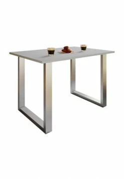 VCM. - My Home Premium Holz Esstisch Küchentisch Speisetisch Tisch Xona U Silber