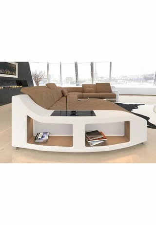 SOFA DREAMS Wohnlandschaft XXL Swing Beige-weiß 3 SOFA DREAMS Wohnlandschaft XXL Swing Beige-weiß – Bild 3