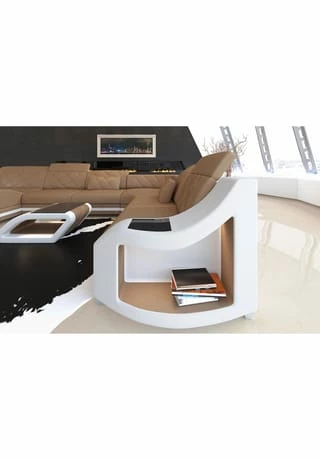 SOFA DREAMS Wohnlandschaft XXL Swing Beige-weiß 4 SOFA DREAMS Wohnlandschaft XXL Swing Beige-weiß – Bild 4