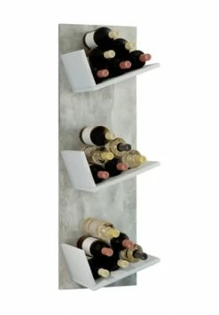 VCM. - My Home Holz Weinregal Flaschenregal Wandregal Wandboard Hängeregal Flaschen Wein Vinosi Gesamt: Breite 33cm, Höhe 106cm, Tiefe 26cm