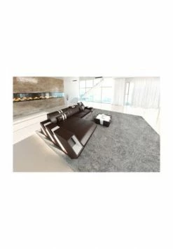 SOFA DREAMS Ecksofa Apollonia L Braun-weiss