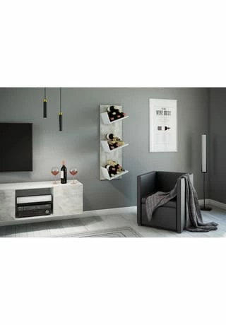 VCM. - My Home Holz Weinregal Flaschenregal Wandregal Wandboard Hängeregal Flaschen Wein Vinosi Gesamt: Breite 33cm, Höhe 106cm, Tiefe 26cm 3 VCM. - My Home Holz Weinregal Flaschenregal Wandregal Wandboard Hängeregal Flaschen Wein Vinosi Gesamt: Breite 33cm, Höhe 106cm, Tiefe 26cm – Bild 3