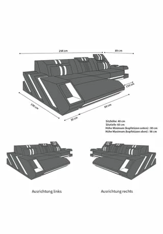 SOFA DREAMS Ecksofa Apollonia L Braun-weiss 7 SOFA DREAMS Ecksofa Apollonia L Braun-weiss – Bild 7