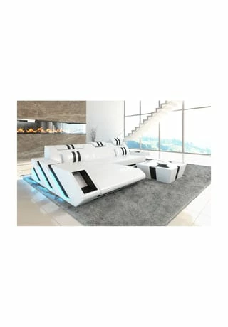 SOFA DREAMS Ecksofa Apollonia L Weiß-schwarz 1 SOFA DREAMS Ecksofa Apollonia L Weiß-schwarz