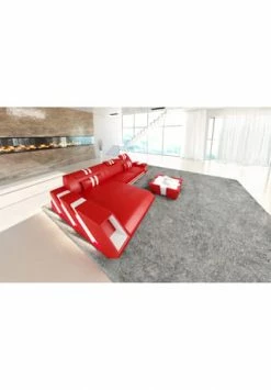 SOFA DREAMS Ecksofa Apollonia L Rot-weiß 10 SOFA DREAMS Ecksofa Apollonia L Rot-weiß -Wohn-esszimmer Verkäufe unnamed file 300