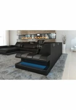 SOFA DREAMS XXL Wohnlandschaft Leder Apollonia Schwarz-grau -Wohn-esszimmer Verkäufe unnamed file 308