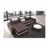 SOFA DREAMS Ecksofa Leder Berlin Braun-weiss