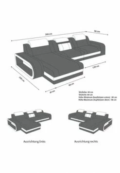SOFA DREAMS Ecksofa Leder Berlin Braun-weiss -Wohn-esszimmer Verkäufe unnamed file 325