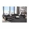 SOFA DREAMS XXL Wohnlandschaft Leder Berlin Schwarz-weiß
