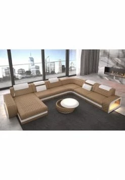SOFA DREAMS XXL Wohnlandschaft Leder Berlin Beige-weiß 6 SOFA DREAMS XXL Wohnlandschaft Leder Berlin Beige-weiß -Wohn-esszimmer Verkäufe unnamed file 372