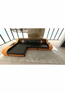 SOFA DREAMS Ecksofa Leder Arezzo Schwarz-orange 13 SOFA DREAMS Ecksofa Leder Arezzo Schwarz-orange -Wohn-esszimmer Verkäufe unnamed file 382