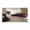 SOFA DREAMS Ecksofa Leder Arezzo Schwarz-pink