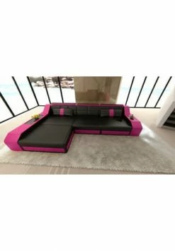 SOFA DREAMS Ecksofa Leder Arezzo Schwarz-pink 7 SOFA DREAMS Ecksofa Leder Arezzo Schwarz-pink -Wohn-esszimmer Verkäufe unnamed file 391