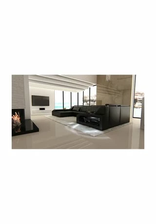 SOFA DREAMS Wohnlandschaft Leder Arezzo Schwarz 1 SOFA DREAMS Wohnlandschaft Leder Arezzo Schwarz