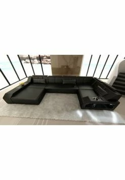 SOFA DREAMS Wohnlandschaft Leder Arezzo Schwarz 6 SOFA DREAMS Wohnlandschaft Leder Arezzo Schwarz -Wohn-esszimmer Verkäufe unnamed file 394