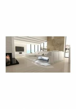 SOFA DREAMS Wohnlandschaft Leder Arezzo Weiß