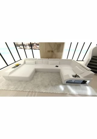 SOFA DREAMS Wohnlandschaft Leder Arezzo Weiß 4 SOFA DREAMS Wohnlandschaft Leder Arezzo Weiß – Bild 4