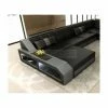SOFA DREAMS Wohnlandschaft Leder Arezzo Schwarz-grau