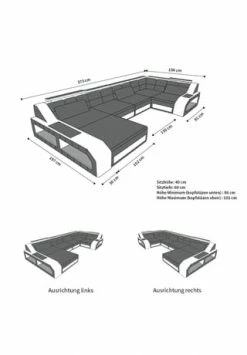 SOFA DREAMS Wohnlandschaft Leder Arezzo Grau-weiß -Wohn-esszimmer Verkäufe unnamed file 416